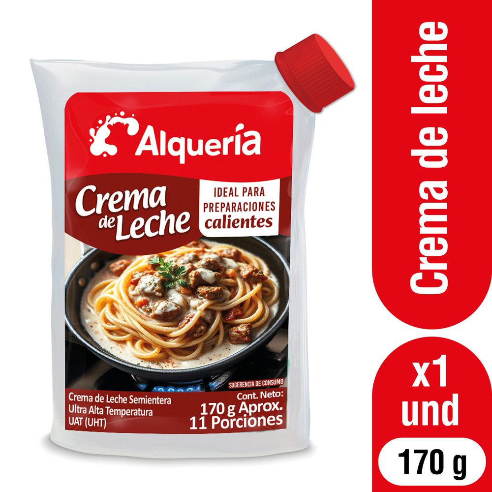 Alqueria Crema de leche ideal para preparaciones calientes x 170gr