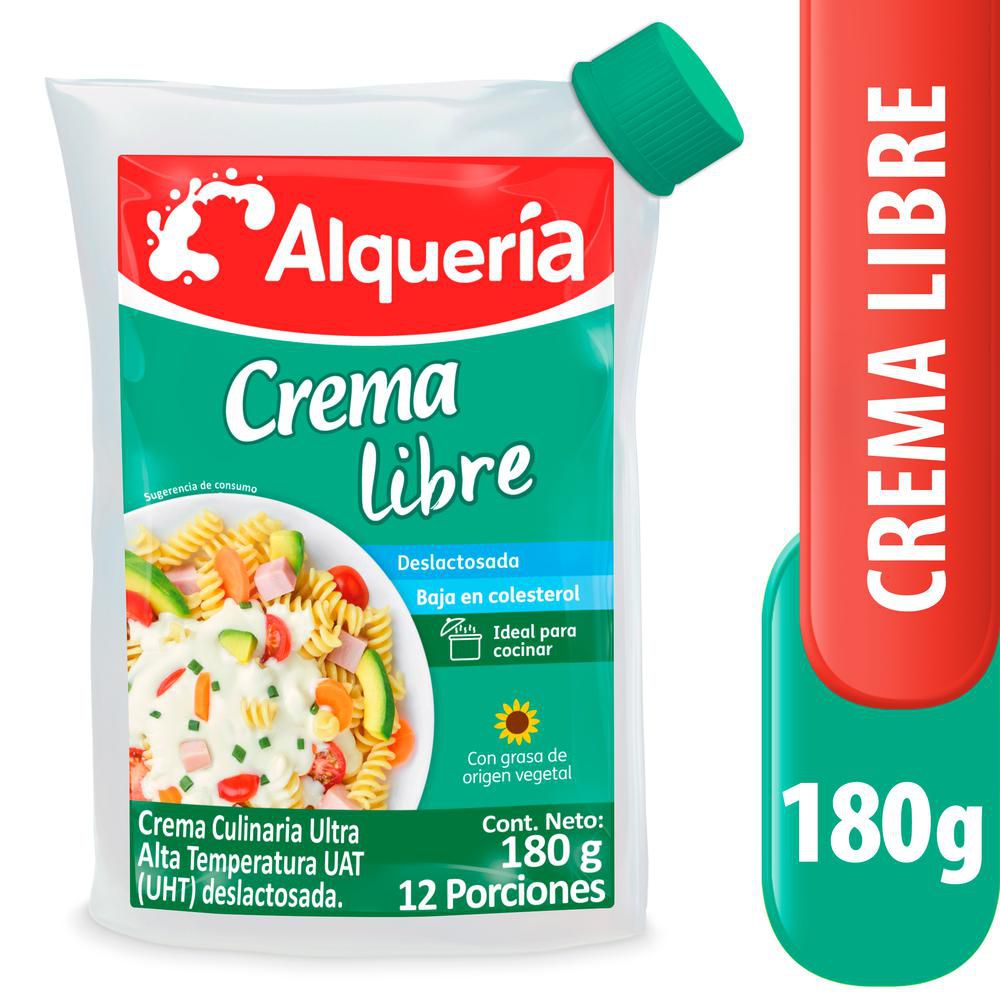 Alqueria Crema de leche deslactosada x 180gr
