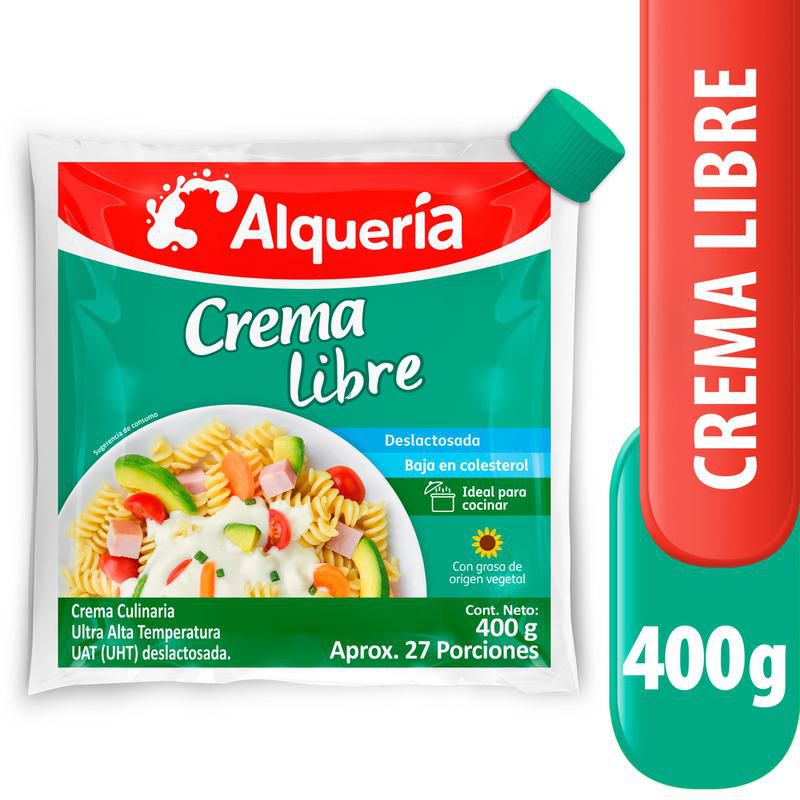 Alqueria Crema de leche deslactosada x 400gr