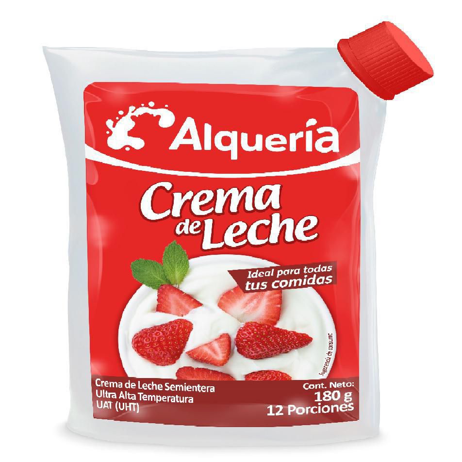 Alqueria Crema de leche semientera x 180gr