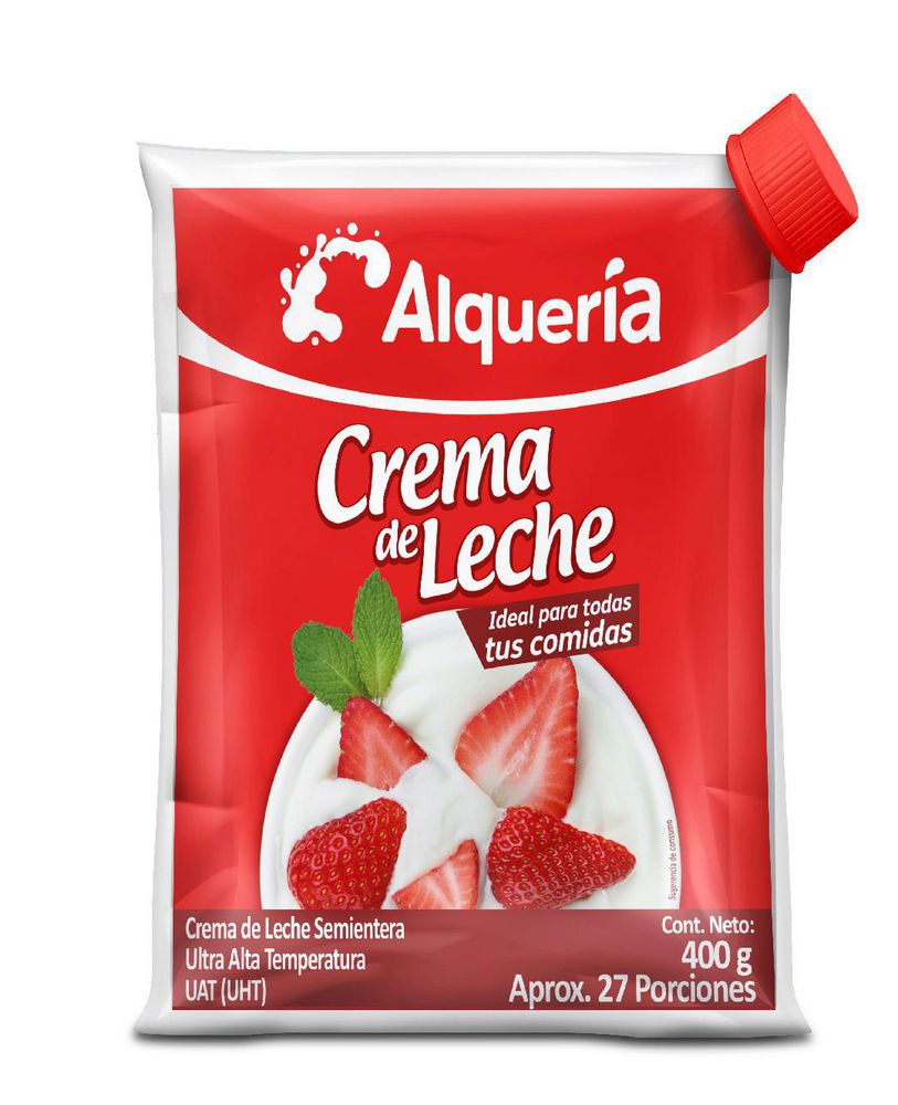 Alqueria Crema de leche semientera x 400gr