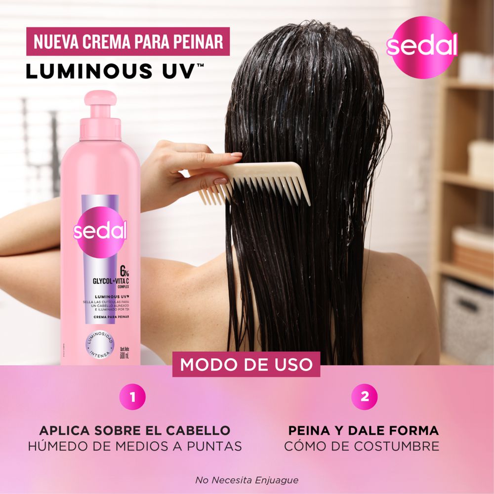 SEDAL CREMA PARA PEINAR LUMINOUS UV x 300 ml