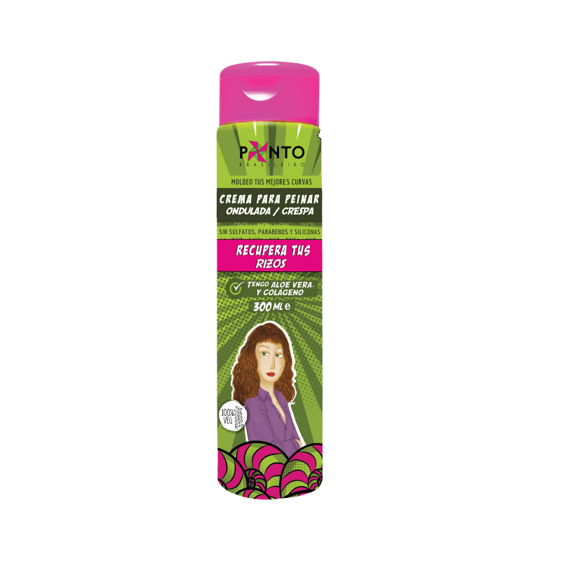 Ponto Hair Crema Para Peinar, Ondulada /Crespa - 300ml