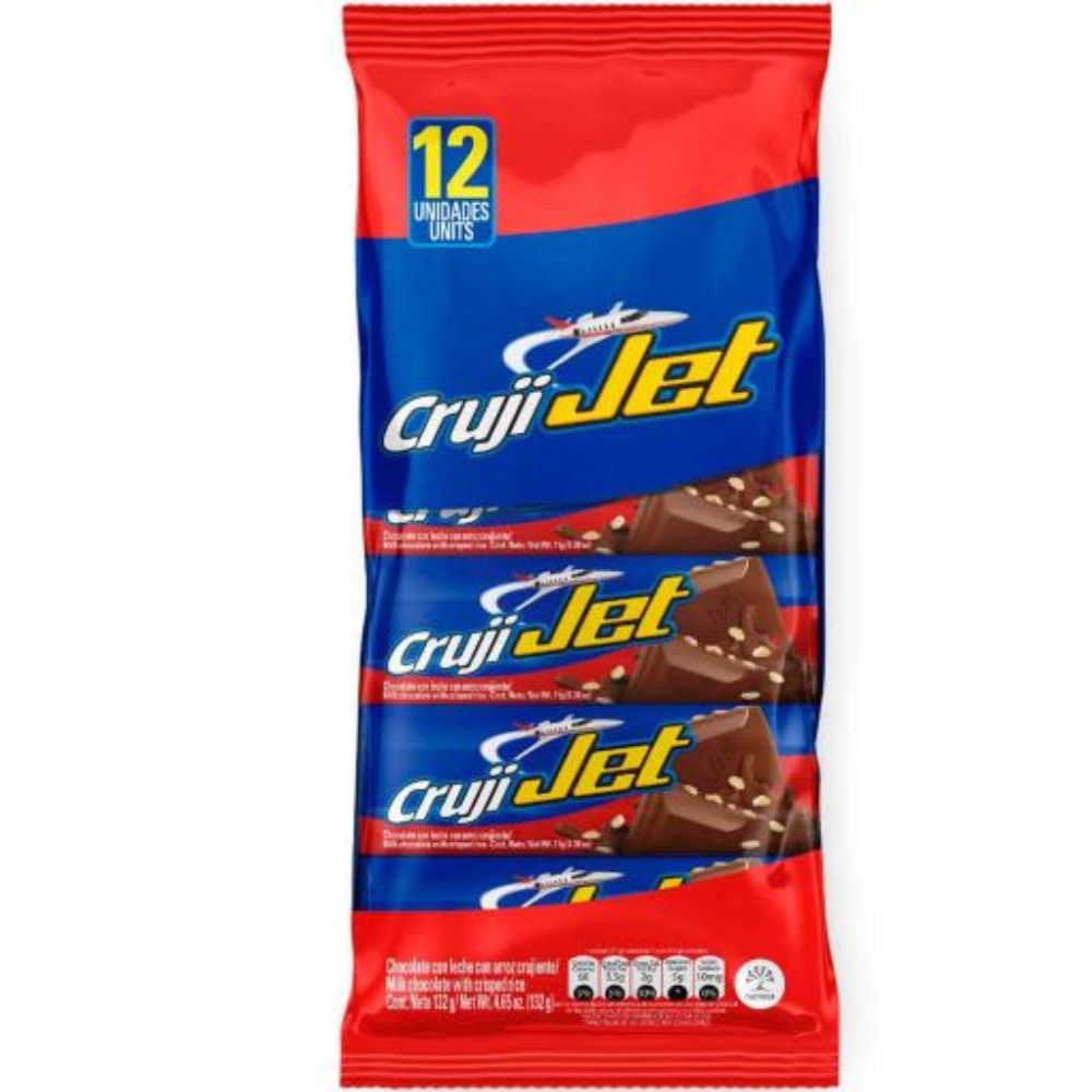 Chocolatina Gol, Chocolatina Jumbo Mini, Galleta Wafer Jet, Chocolatina Cruji Jet (4 Pack) Snacks Colombianos