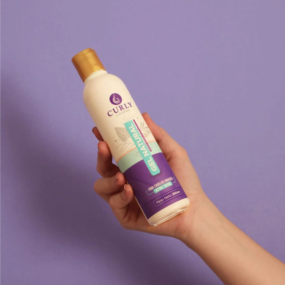 Curly Lovers Shampoo, Tratamiento, Gel Natural Grueso y Crema para Peinar Kit Candela Para Cabello Grueso (4 Pack)