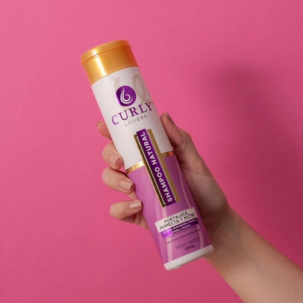 Curly Lovers Shampoo, Tratamiento, Gel Natural Delgado y Crema para Peinar Kit Candela Para Cabello Delgado (4 Pack)