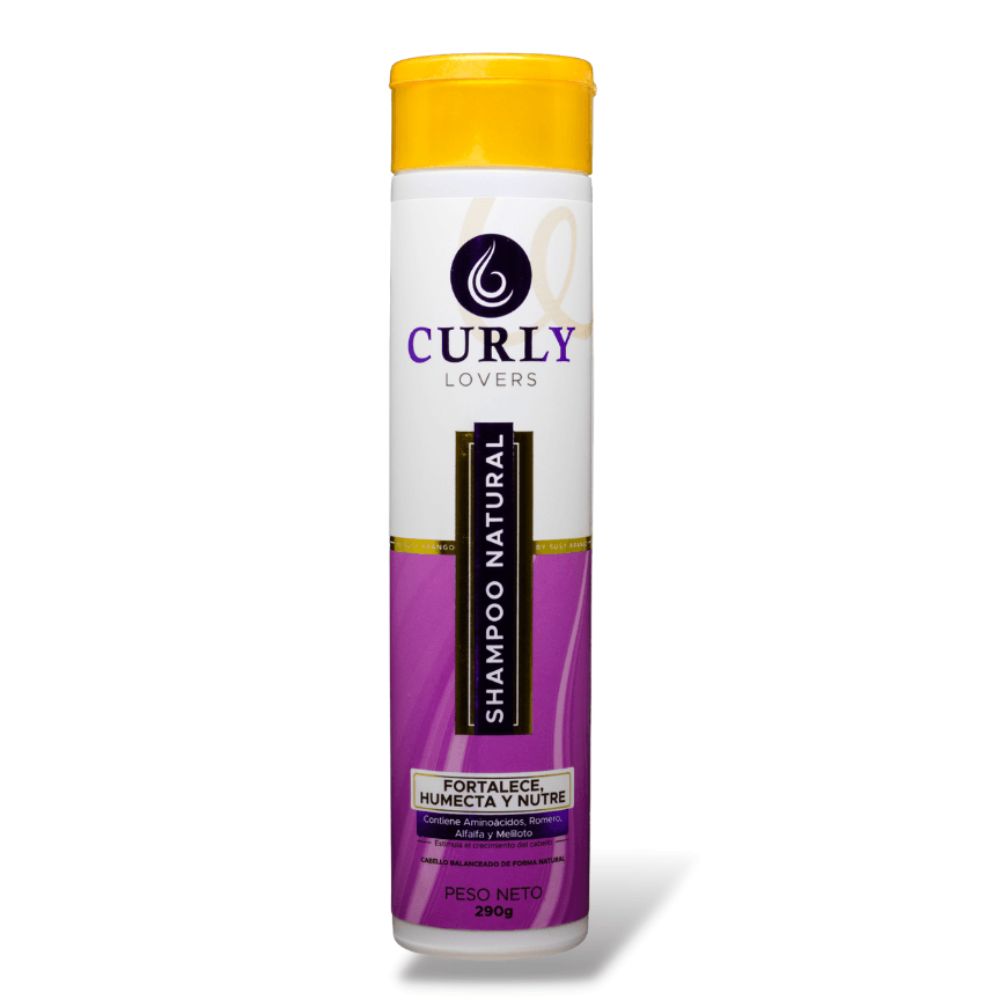 Curly Lovers Shampoo, Crema Peinar, Tratamiento, Gel Natural cabello Grueso, Aceite de Jojoba y mascarilla de mayonesa (6 Pack)