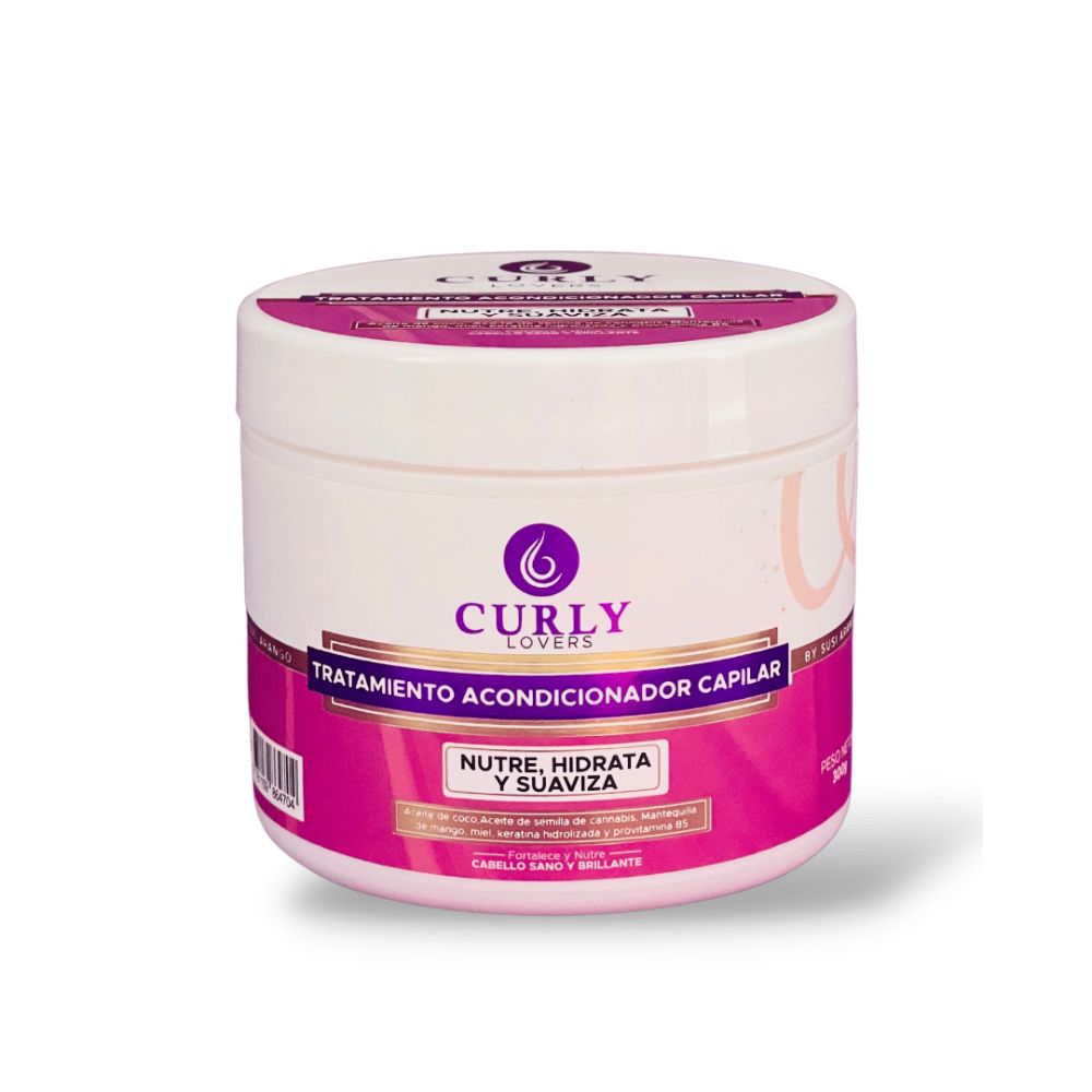 Curly Lovers Shampoo, Styling Cream, Treatment, Natural Gel for Thin Hair, Jojoba Oil and Mayonnaise Mask (6 Pack) 