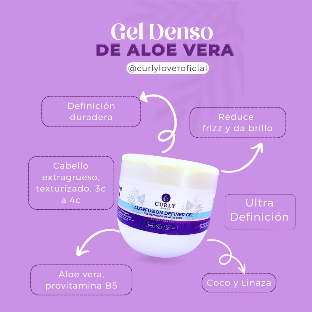 Curly Lovers Gel definidor Aloe Vera, Curly Lovers crema para peinar de mantequilla de mango, Curly Lovers Kit Definicion Extra Control 300gr (2 pack)