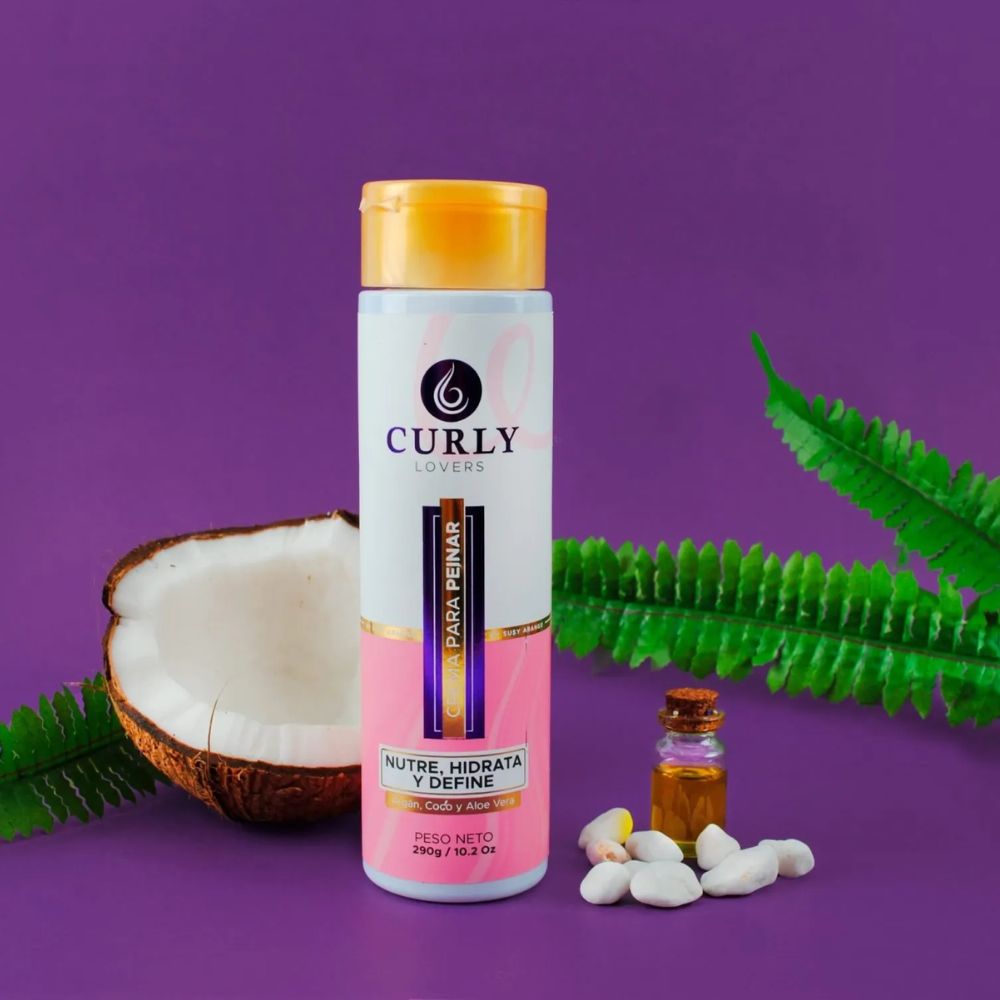 Curly Lovers crema para peinar y Curly Lovers gel natural para Cabello Grueso curly lovers hair products, Kit Duo (Cabello Grueso))