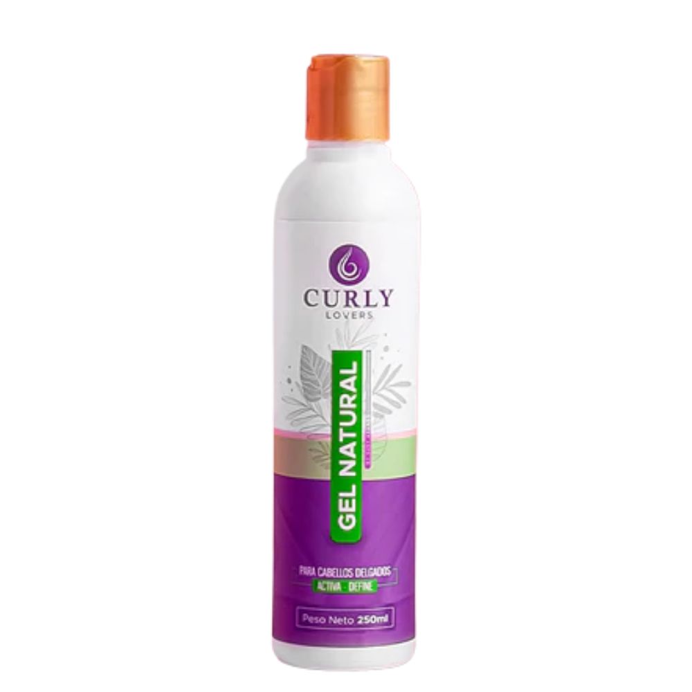 Curly Lovers Shampoo, Tratamiento, Gel Natural Delgado y Crema para Peinar Kit Candela Para Cabello Delgado (4 Pack)