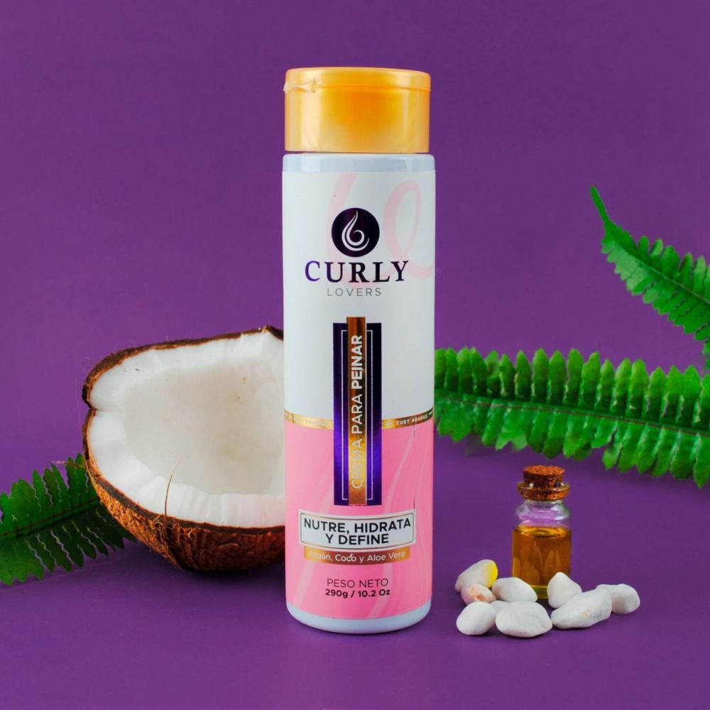 Curly Lovers styling cream and Curly Lovers natural gel for thin hair curly lovers hair products, Duo Kit (thin hair) 