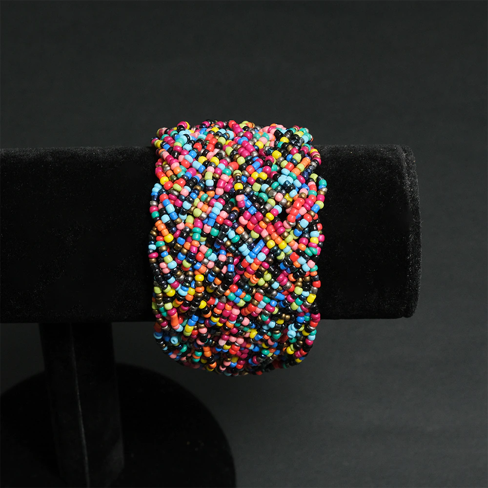 Pulsera Premium Multicolor Beaded Cuff | Brazalete Artesanal de Chaquiras Hecho a Mano D1-01