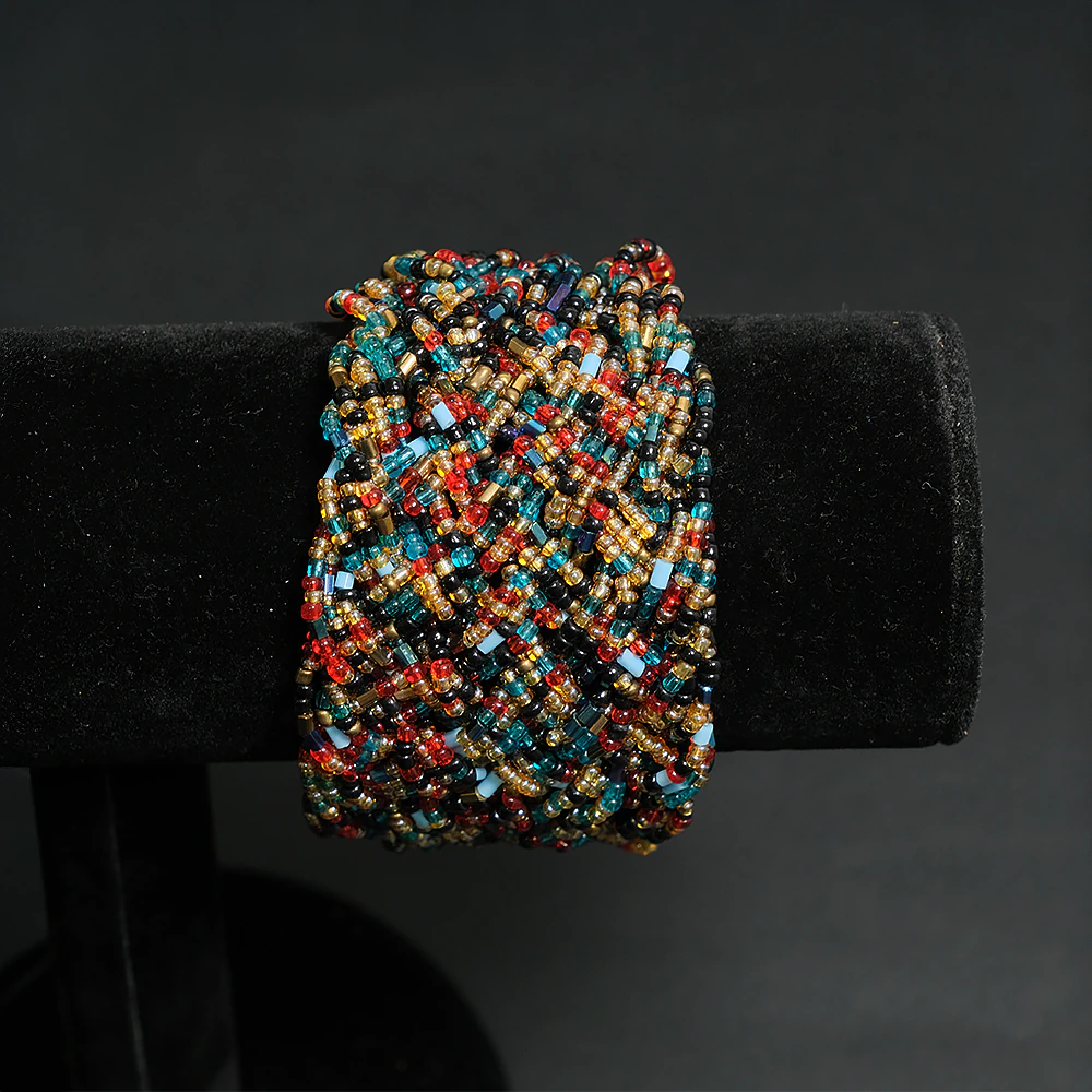 Pulsera Premium Aurora Multicolor | Brazalete Artesanal en Chaquiras D1-05