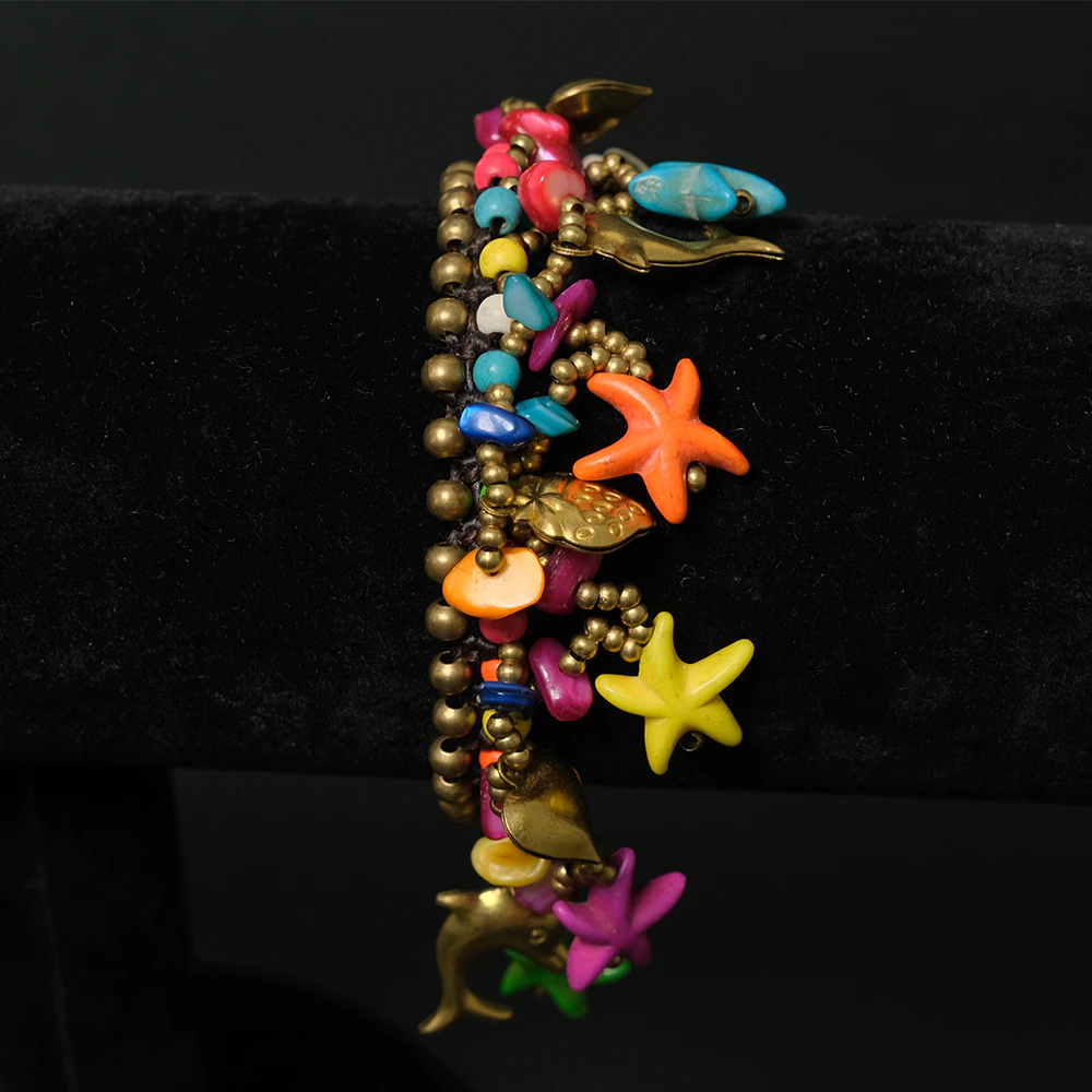 Pulsera Artesanal Marina Multicolor con Dijes D4-03