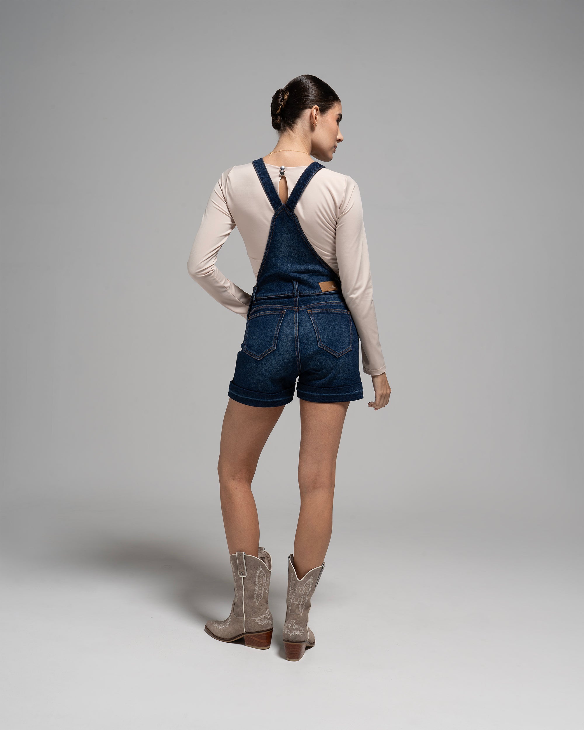 UPFEMME BRAGA JARDINERA CORTA DENIM REF UP-2775