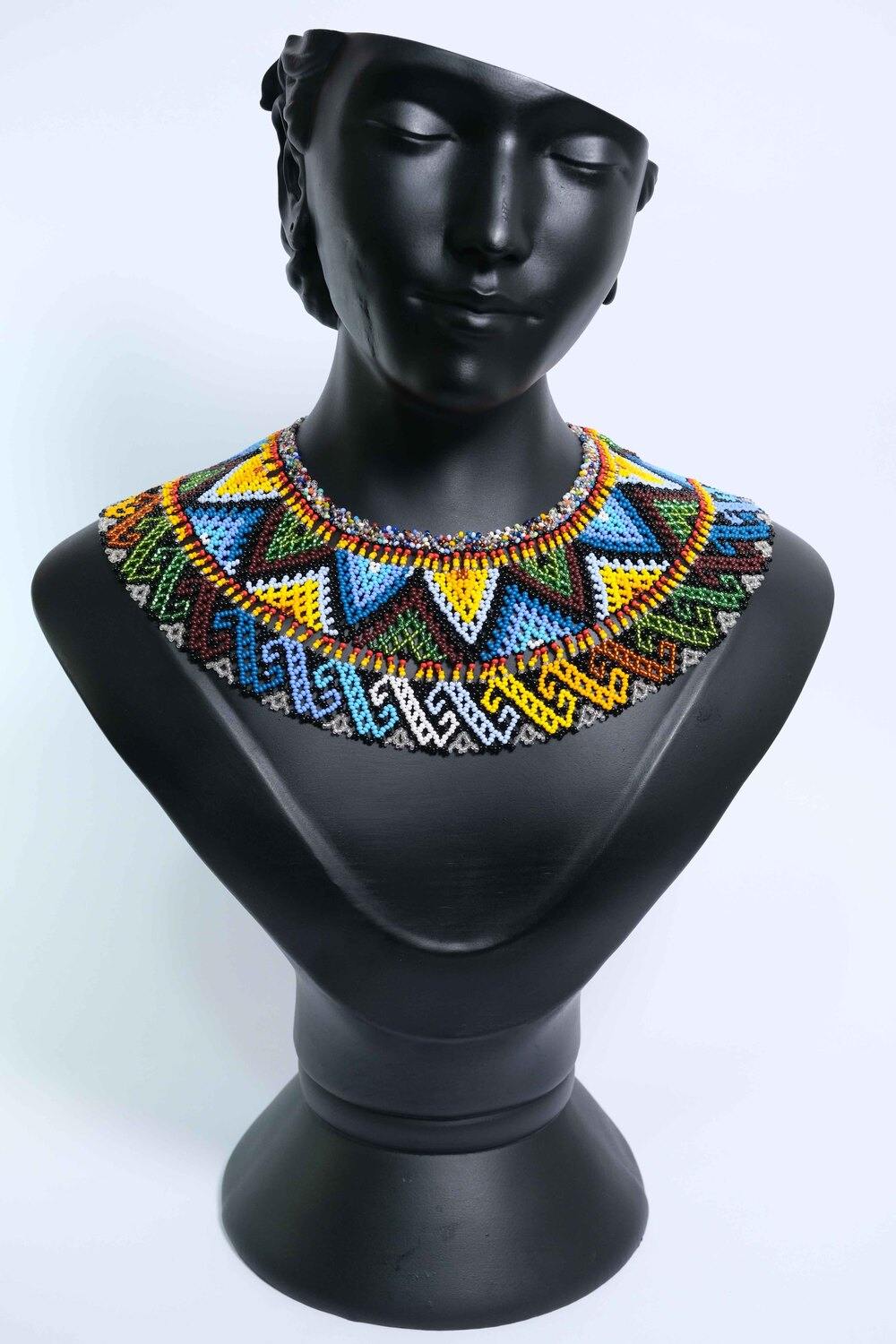 Collar Aurora Ancestral de Chaquiras Multicolor | Gargantilla Etnica Artesanal A1-02