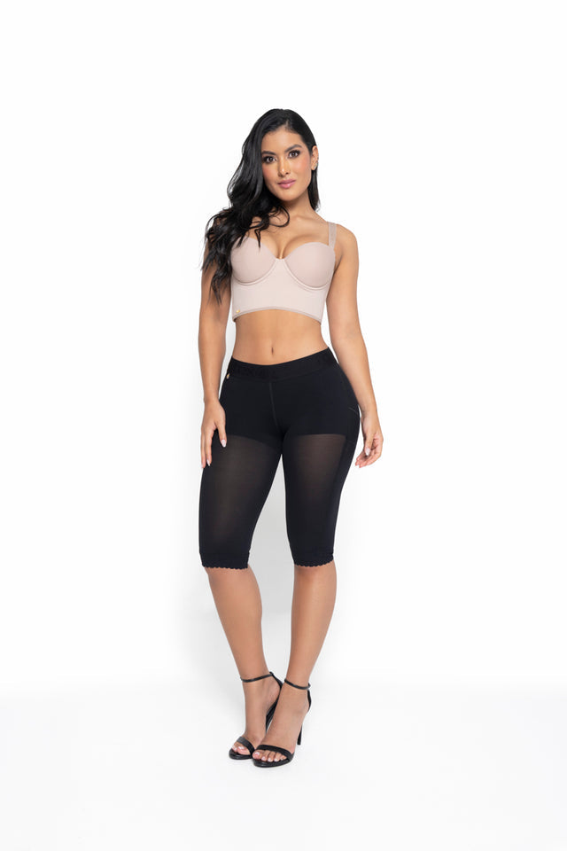 FAJITEX Low-Rise Butt Lifter Knee-Length Shorts Shapewear for Smooth Curves, 024550.