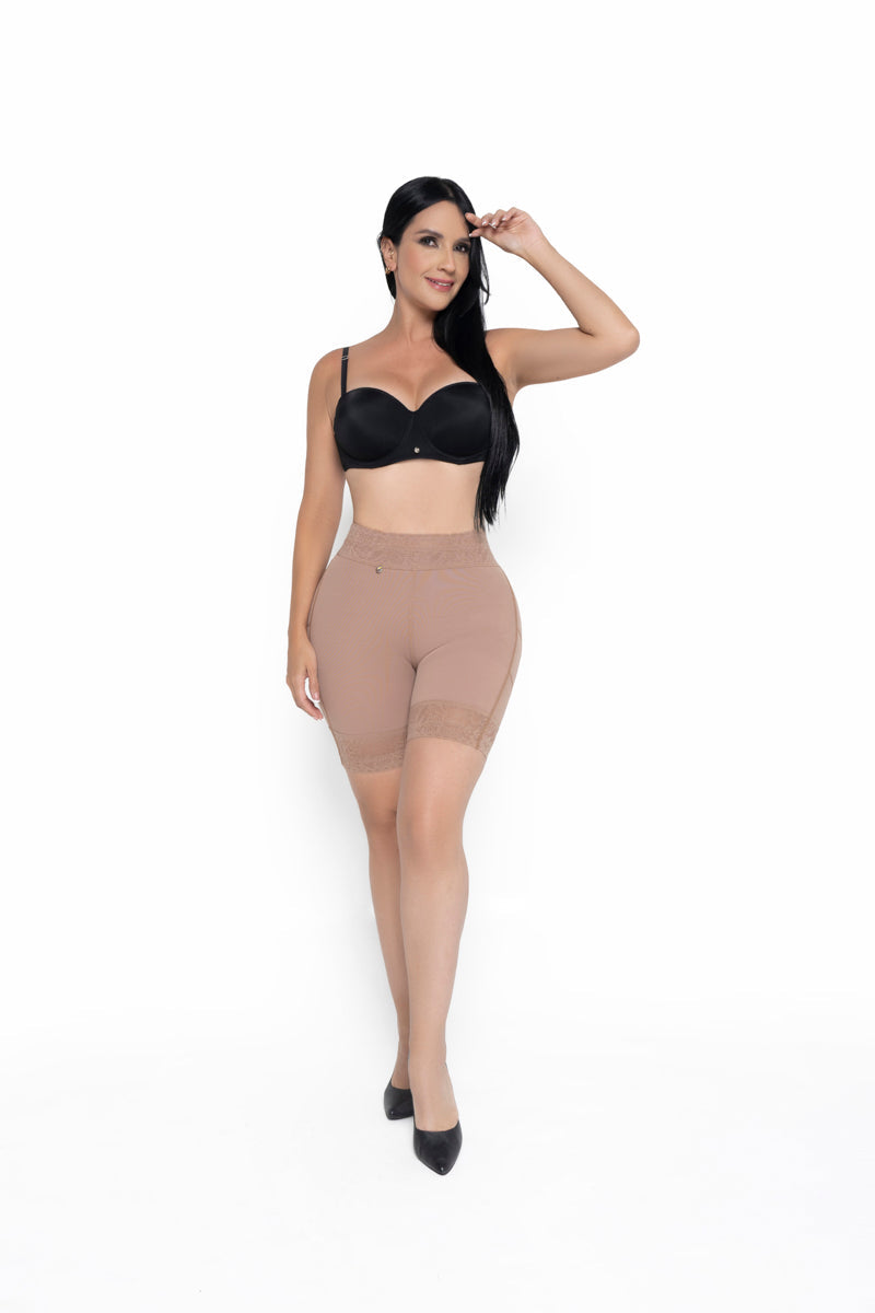 FAJITEX SHORT MEDIA PIERNA TALLE MEDIO REF.024520 FAJAS COLOMBIANAS
