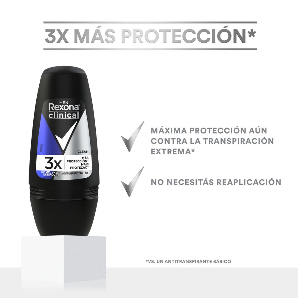 Rexona Desodorante Clinical Clean Expert Roll On 50ml