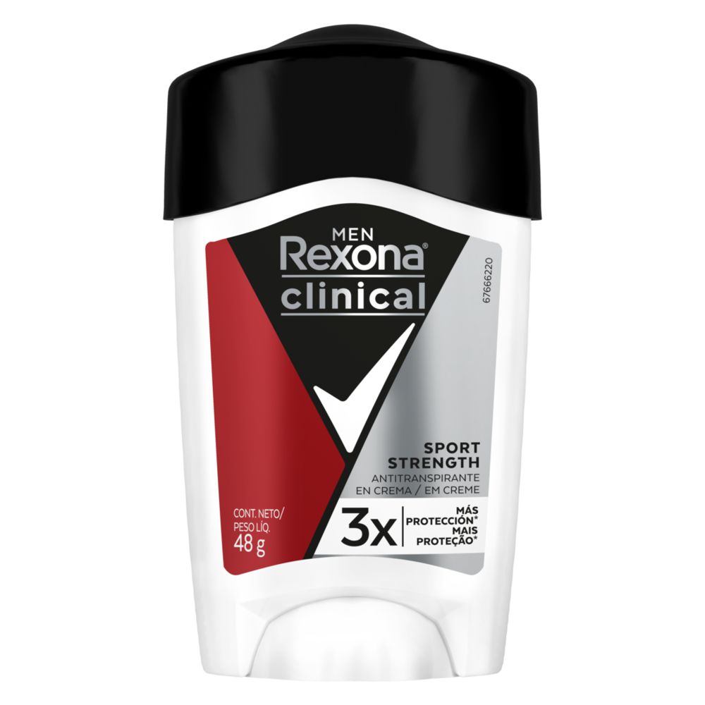 REXONA Desodorante Clinical Sport Stregth Crema x 48 gr