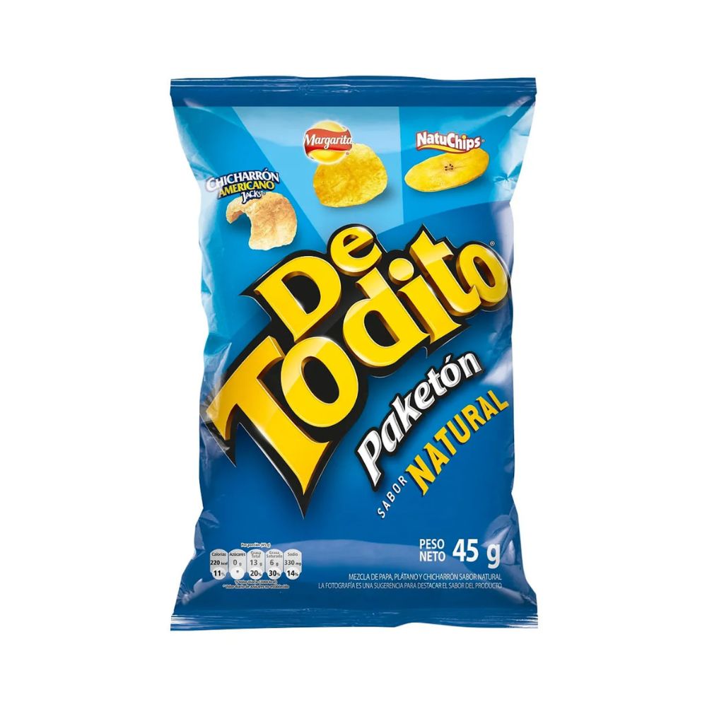 DETODITO Pasabocas sabor Natural Paketon 45gr (1 pack)