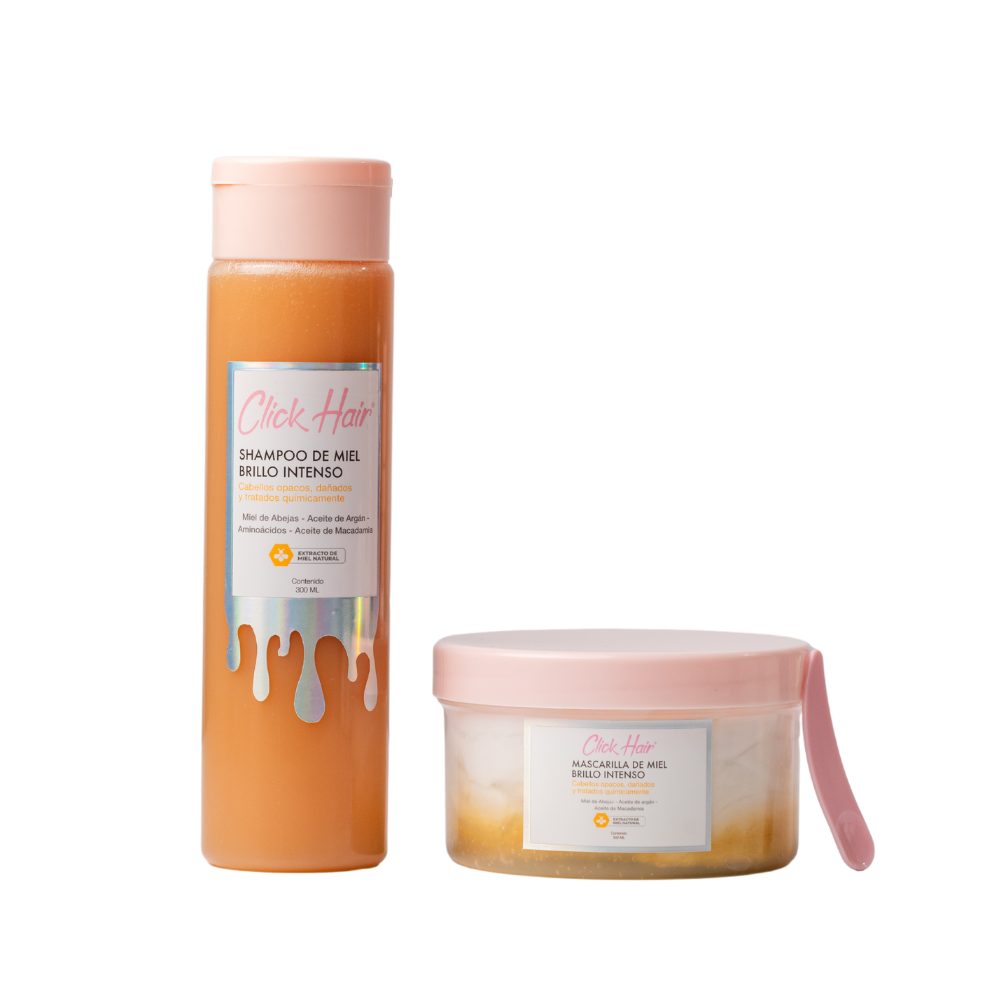CLICK HAIR SHAMPOO DE MIEL Y MASCARILLA DE MIEL (2 PACK)