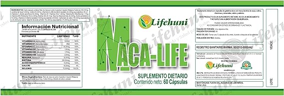 Divi-her Dietary y Maca-Life - 60 caps ( 2 pack)