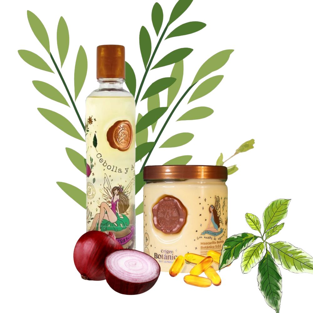 Ritual Botanico Shampoo Cebolla y Mascarilla Bomba capilar ritual Botanico  (2 Pack)