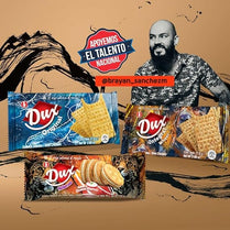 Dux Sandwich Crackers (18 pack) with chocolate cream flavor, snack Crackers Galletas Dux con sabor a chocolate colombian crakers.