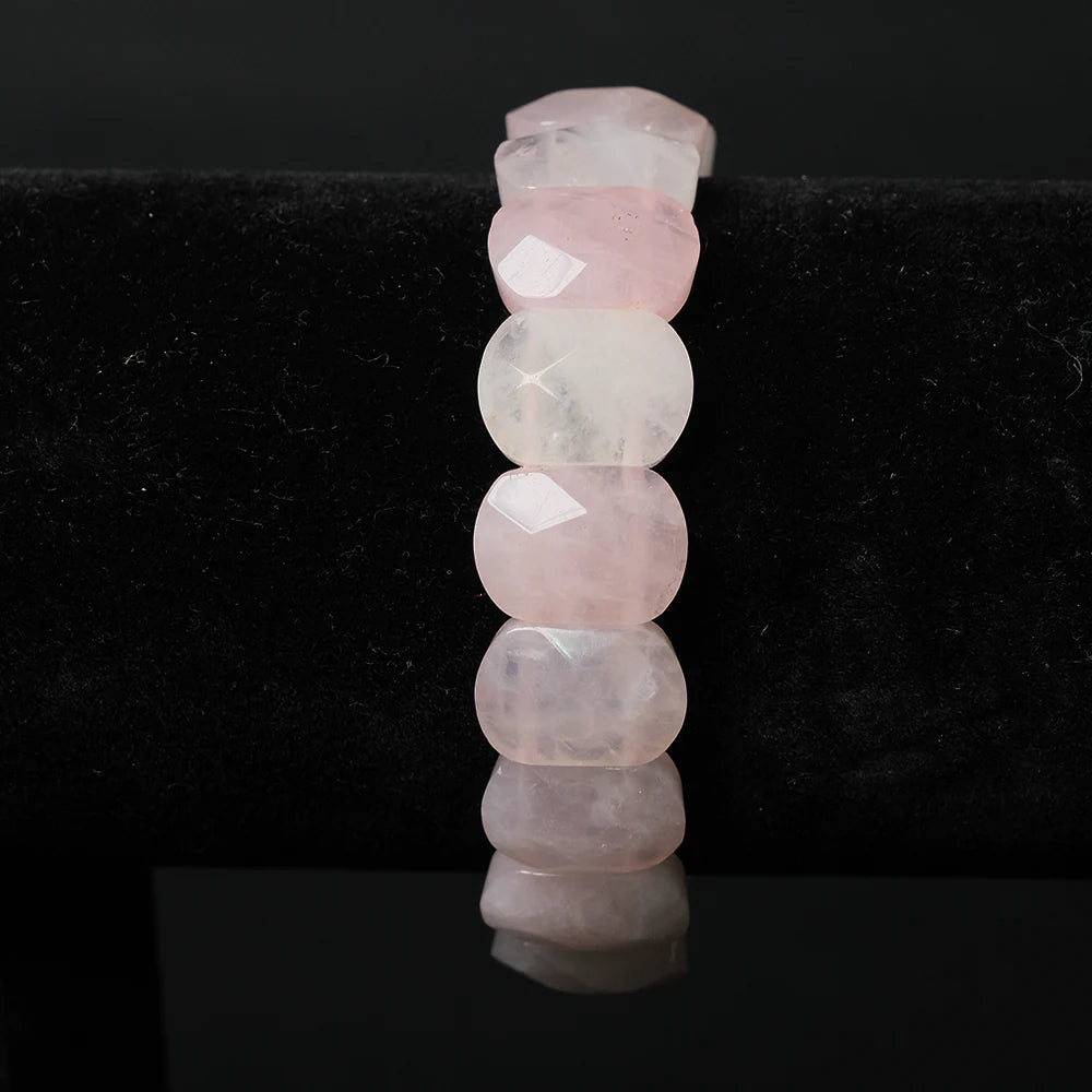 Pulsera Rose Quartz Glow en Piedra Rosa Elegante E4-05