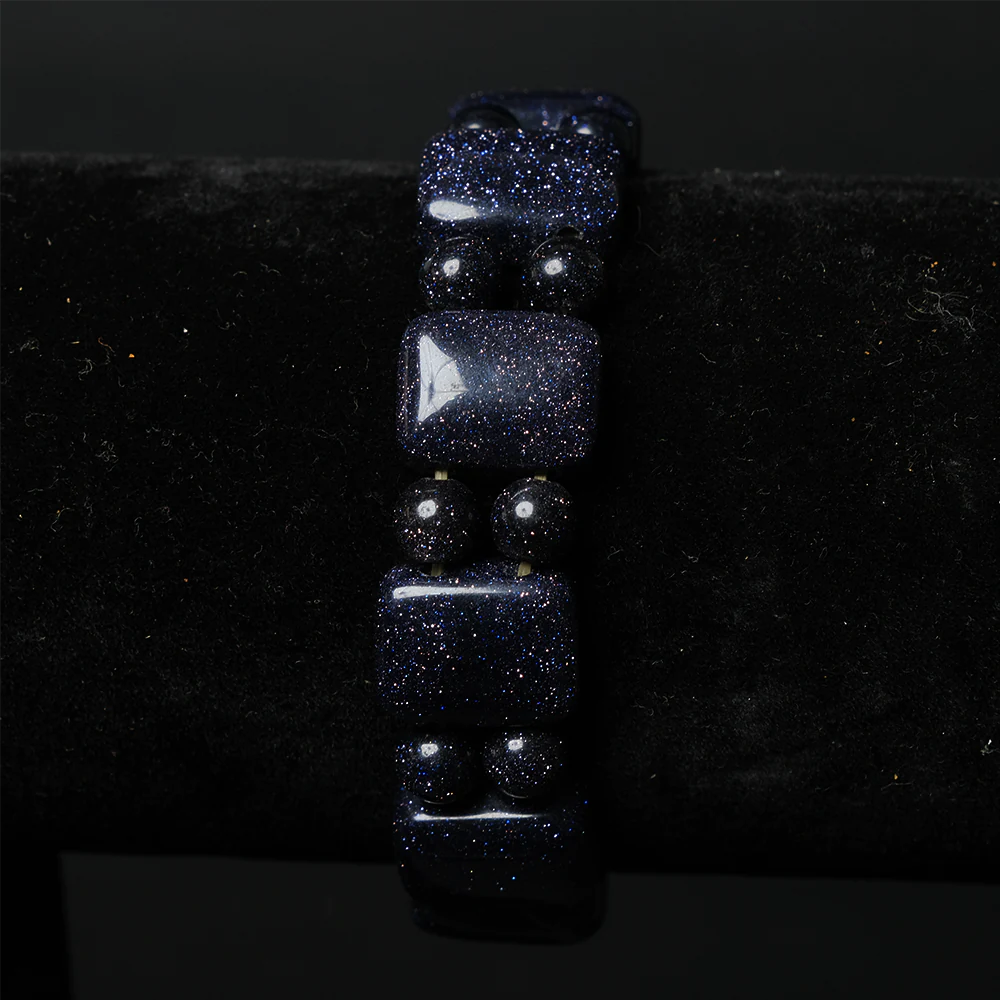 Pulsera Midnight Stardust en Piedra Azul Noche Elegante E4-07