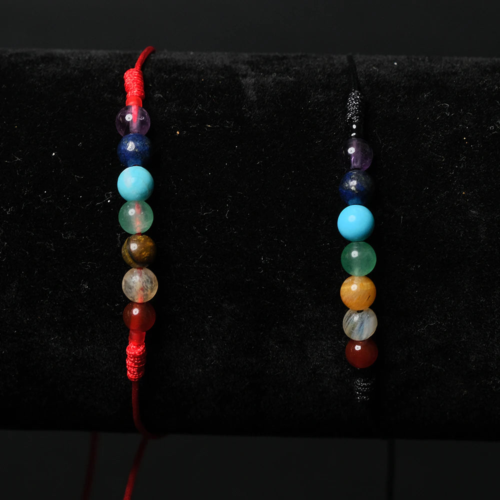 Pulsera Chakra Balance en Piedras Naturales Multicolor Ajustable E6-02