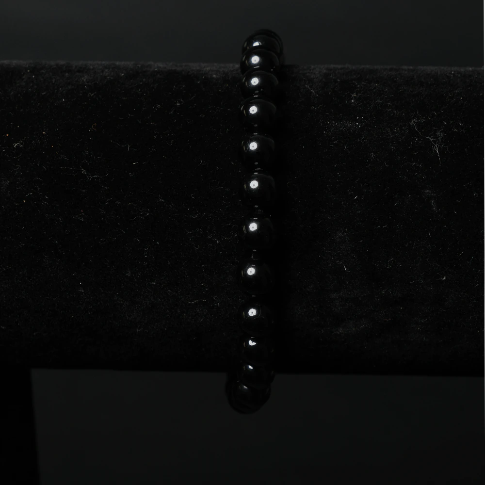 Pulsera Noir Onyx de Cuentas Negras Elegante E7-01