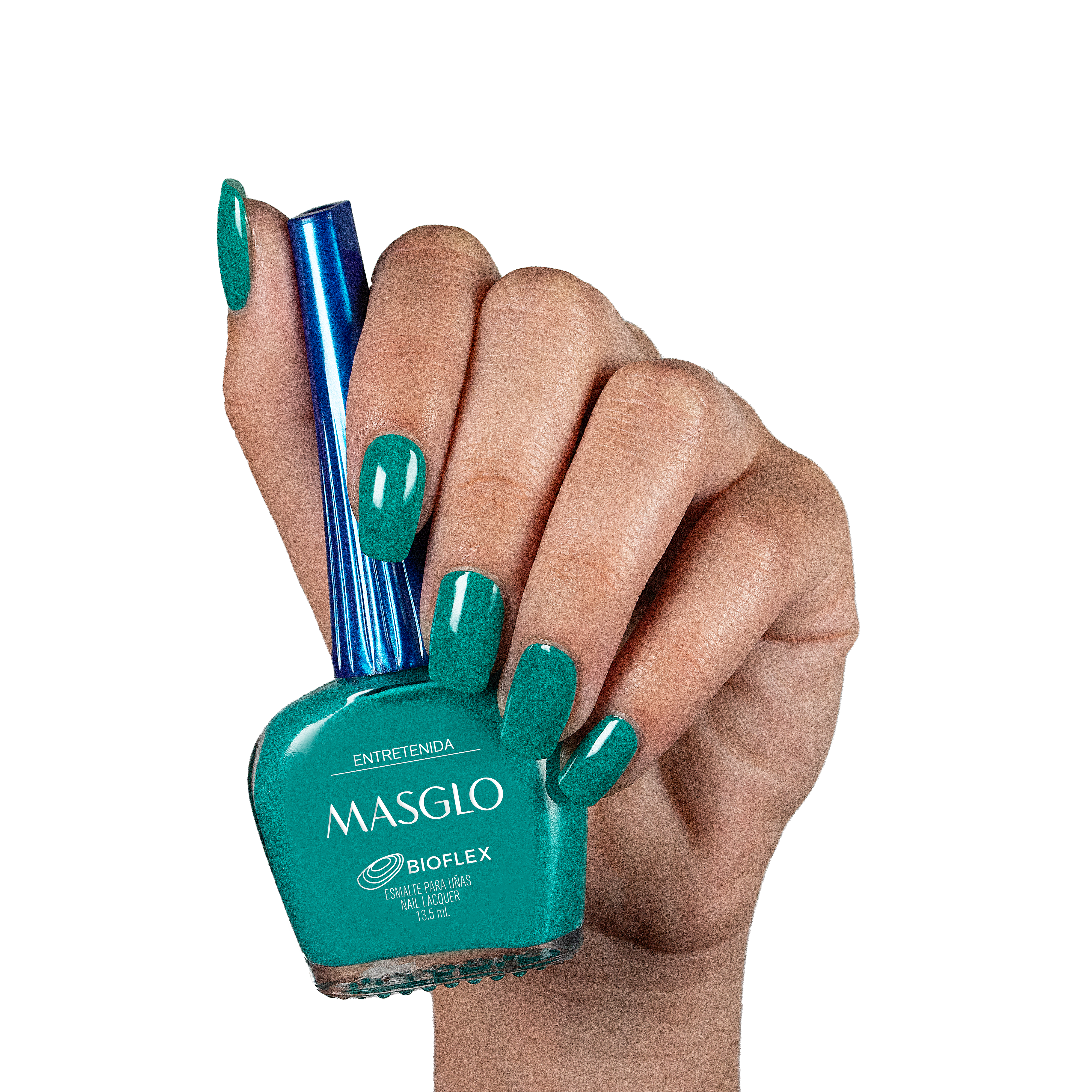 ENTRETENIDA - ESMALTE TRADICIONAL CREMOSO MASGLO 13,5 ML - GAMA VERDE
