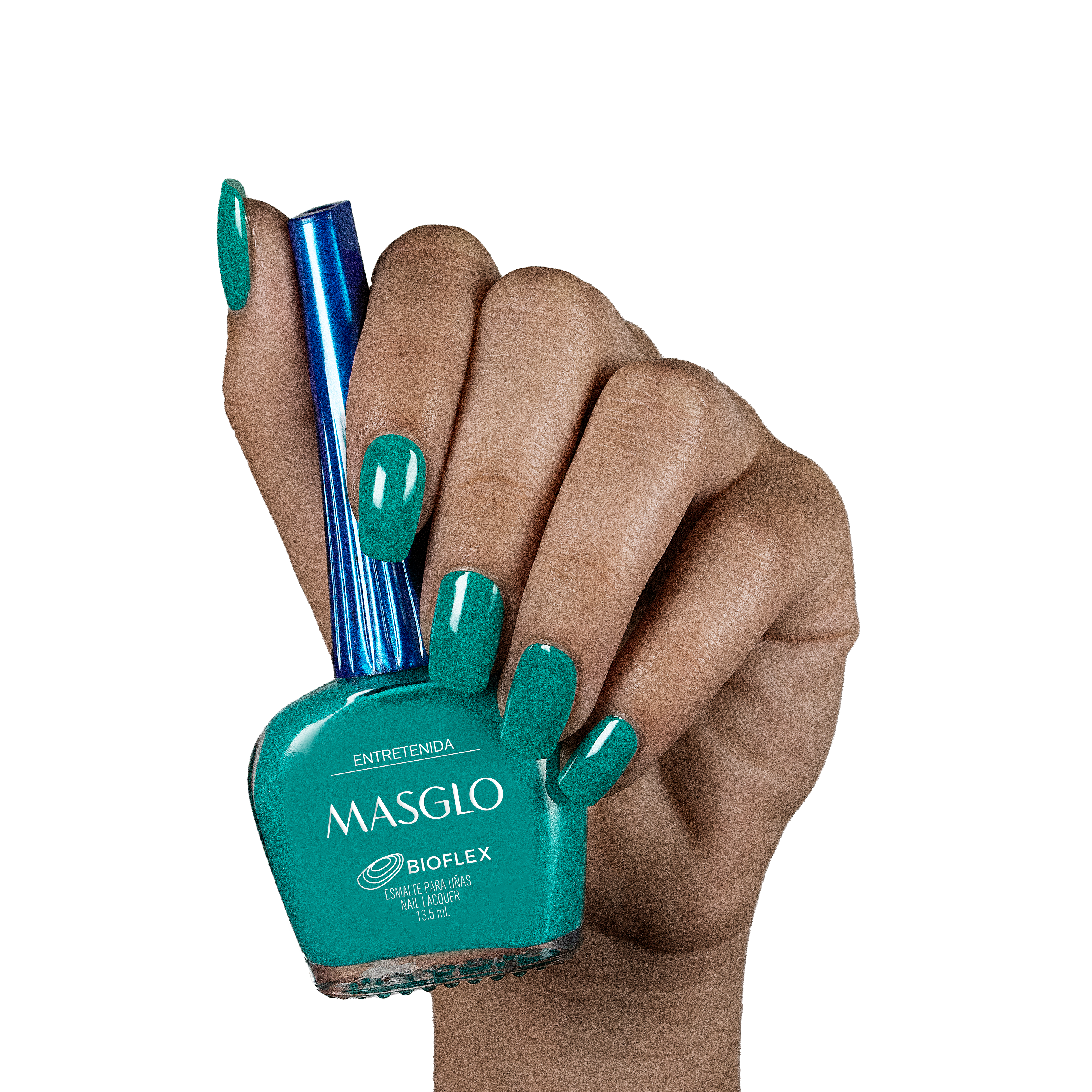 ENTRETENIDA - ESMALTE TRADICIONAL CREMOSO MASGLO 13,5 ML - GAMA VERDE
