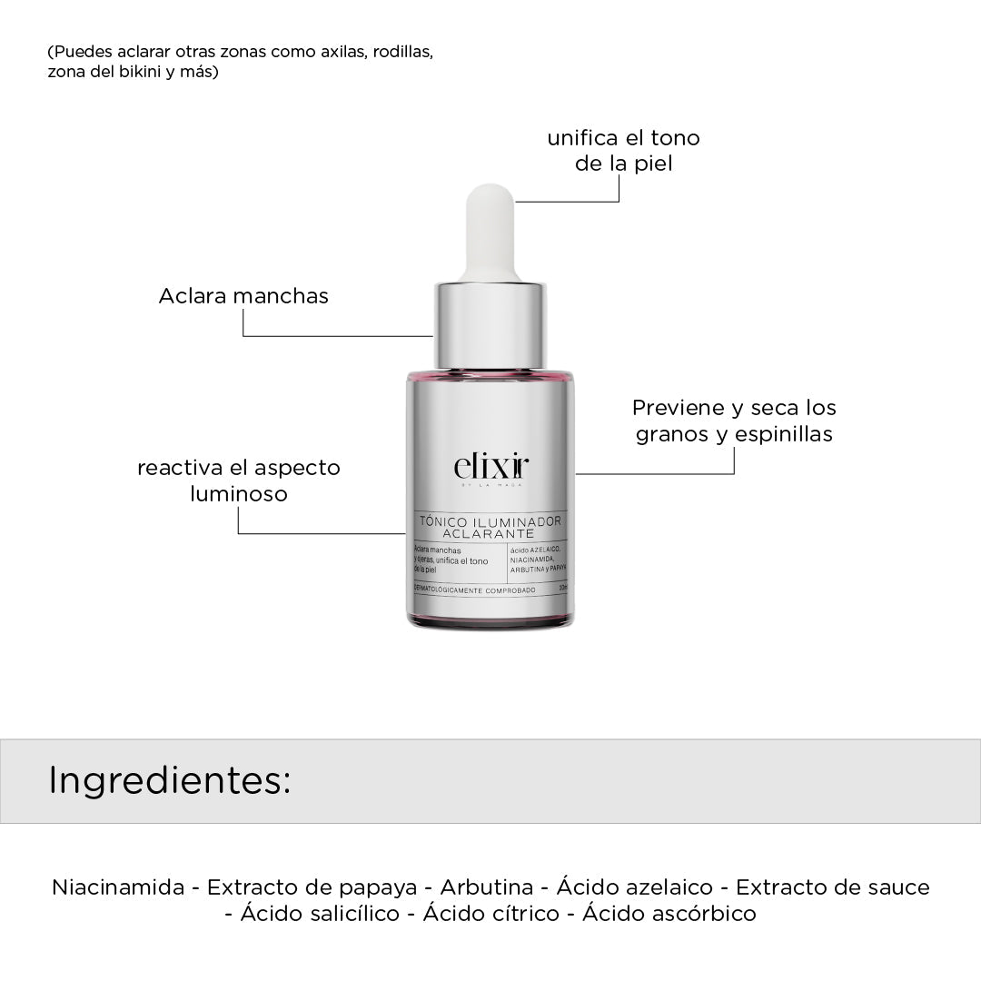 Elixir Tonico Iluminador Aclarante 30ml