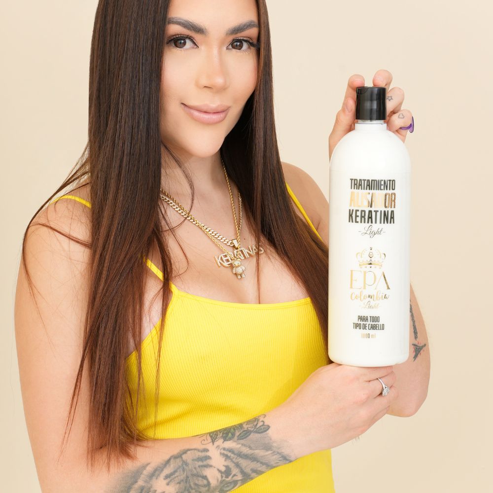 Epa Colombia Liter of White Light Keratin, Shampoo 500mL, Treatment 500mL, 1 Brush, 1 Container and 1 Sachet of Shampoo (6 Pack)
