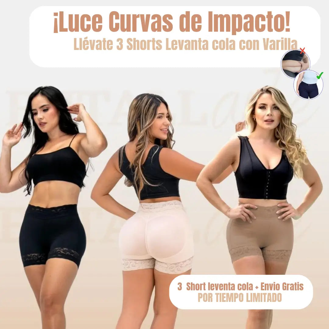 Kit x3 Shorts Levantacola + ENVIO GRATIS