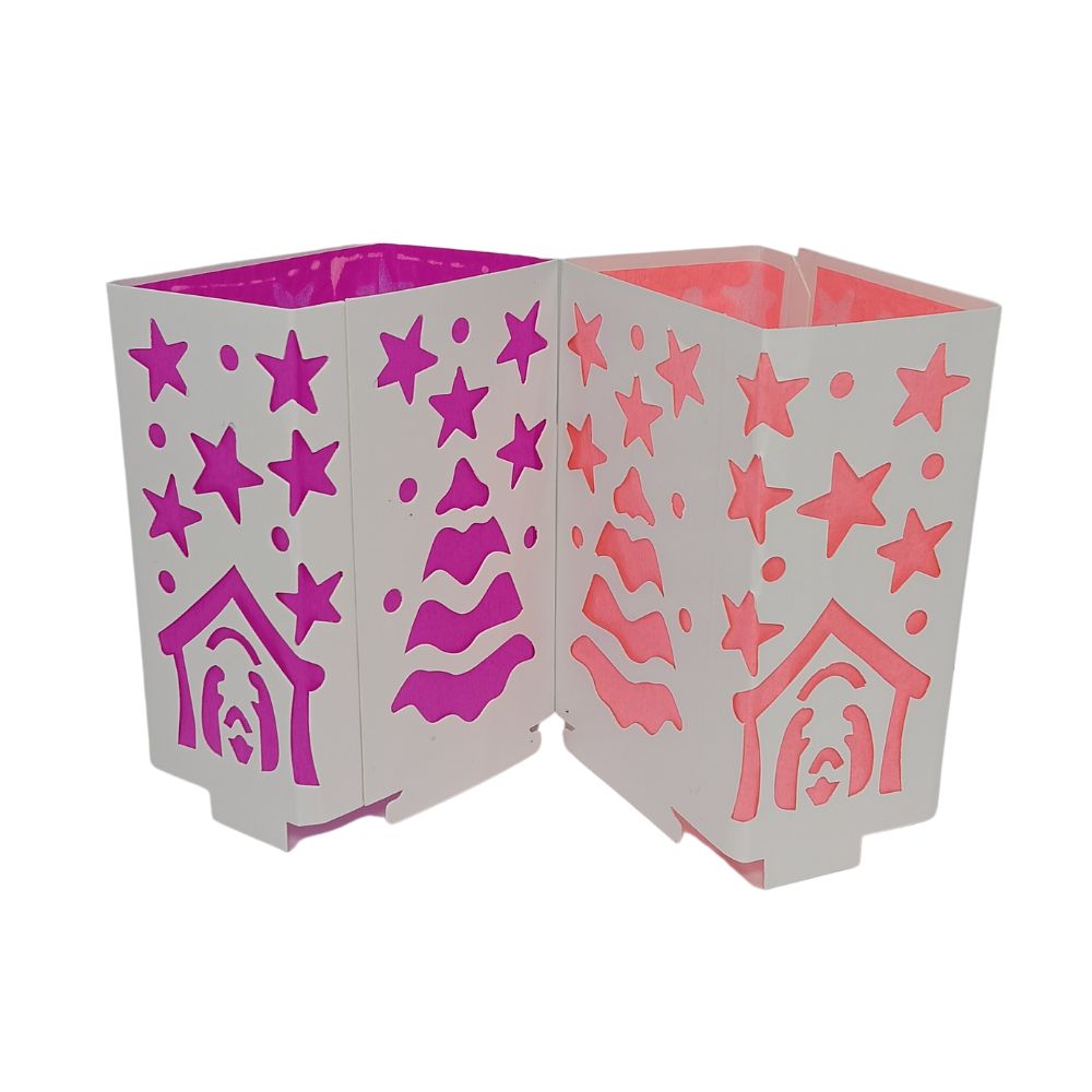 Faroles para velas Navideñas x 10 Unidades  - Pesebre 2