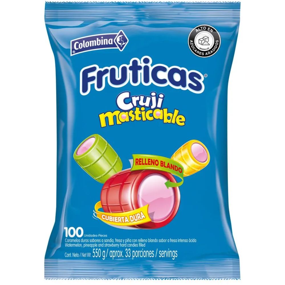 Fruticas Cruji Masticables Colombina x 100un x 550gr