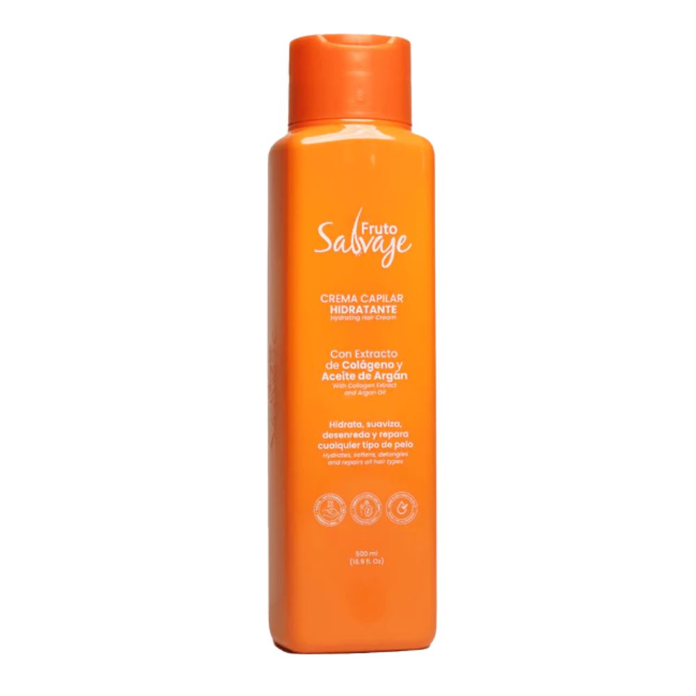 Fruto Salvaje Shampoo Amber de Primavera 500ml y Fruto Salvaje Crema Capilar Hidratante Otono Naranja 500ml (2 pack)