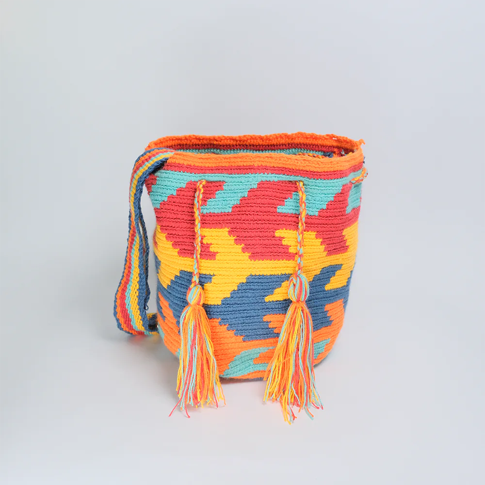 Bolso Wayuu Sunset Wave Multicolor Artesanal G2-03
