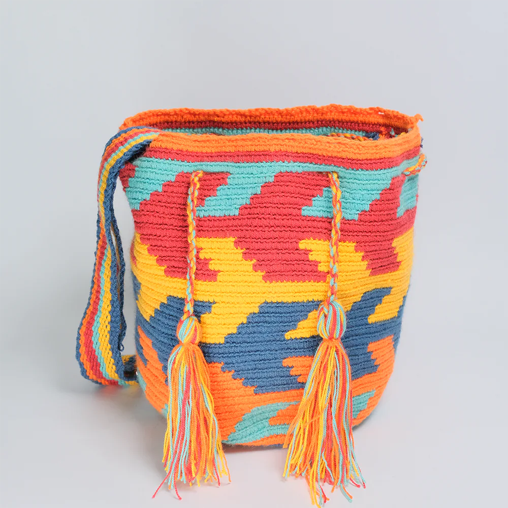 Bolso Wayuu Sunset Wave Multicolor Artesanal G2-03