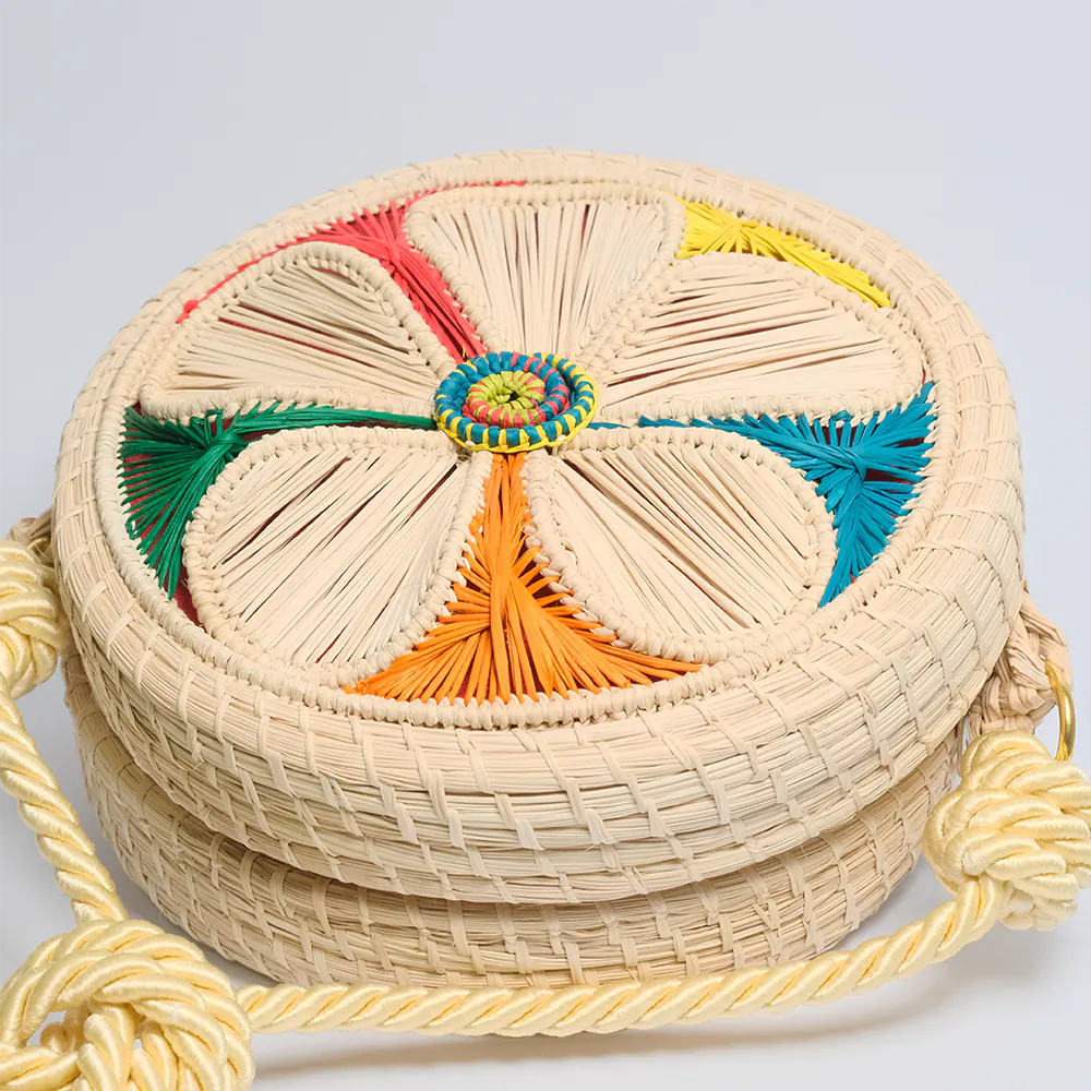 Bolso Yoyo Color Petal Tejido Fino Artesanal Elegante G3-03