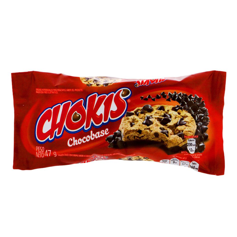 Galletas Chokis con chips y Base de Chocolate x47g (1 unid)