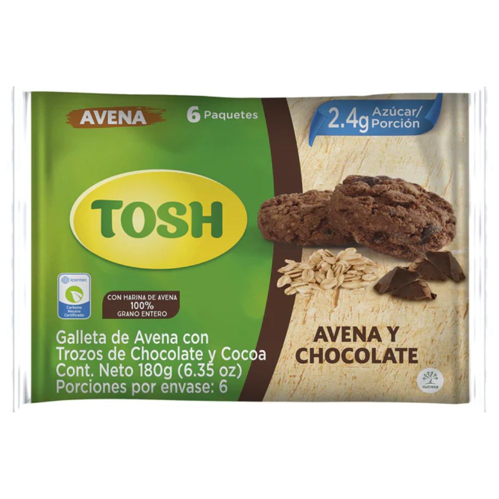 Galleta Tosh De Avena Y Chocolate Nutresa