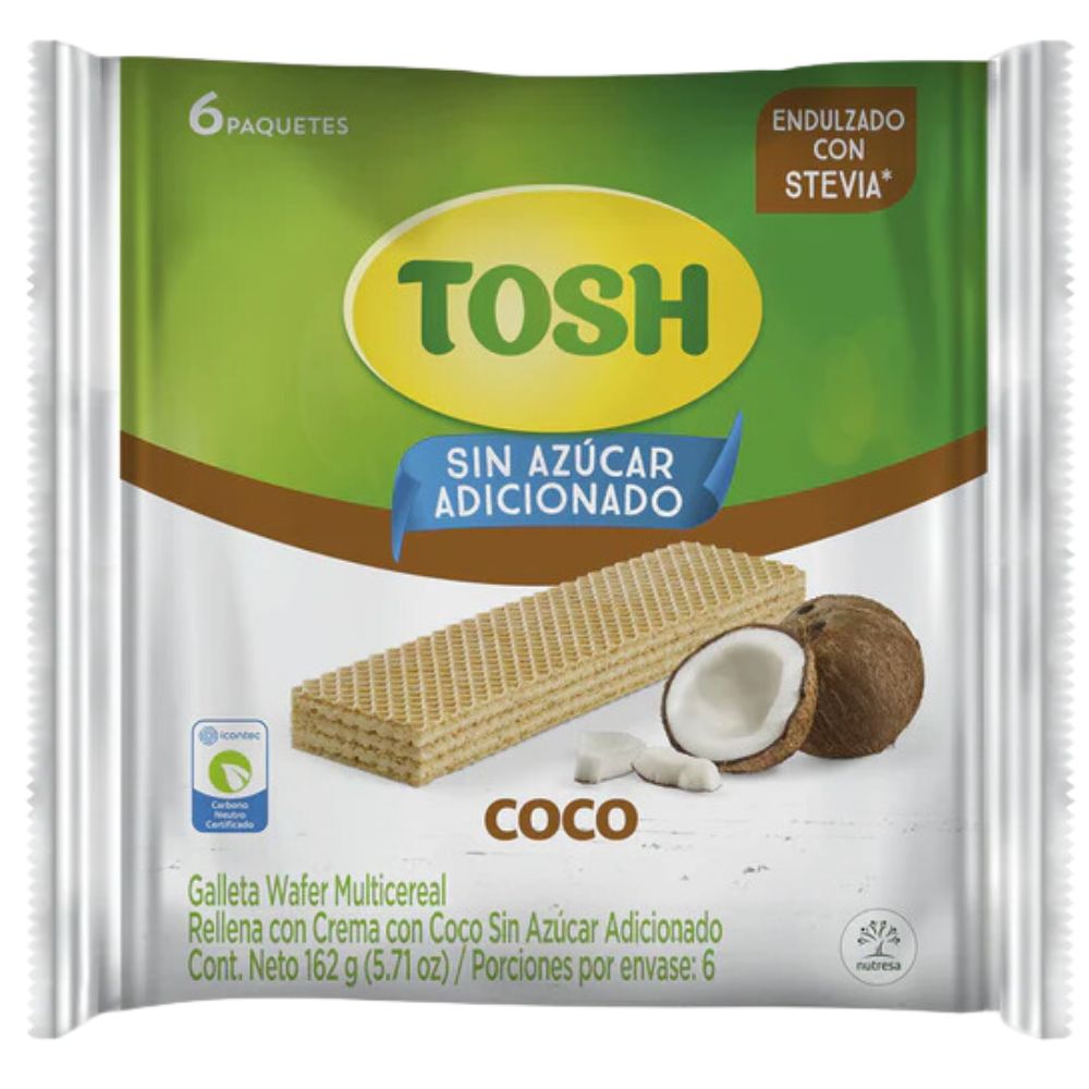 Galleta Tosh Wafer De Coco 6U Nutresa