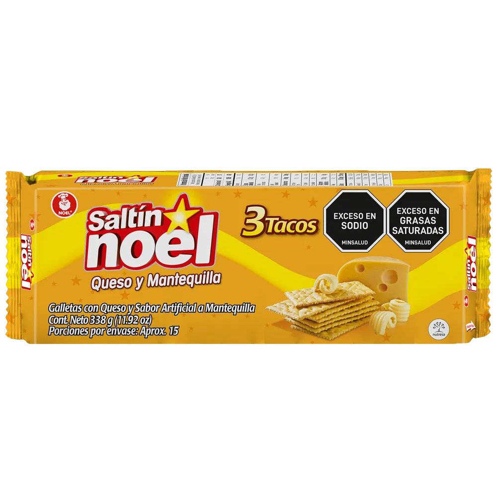 Galletas Saltin Noel de queso 3 tacos x 338gr food