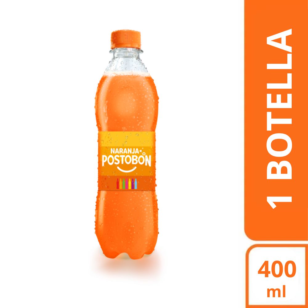 Postobon Gaseosa Naranja Botella x400ml